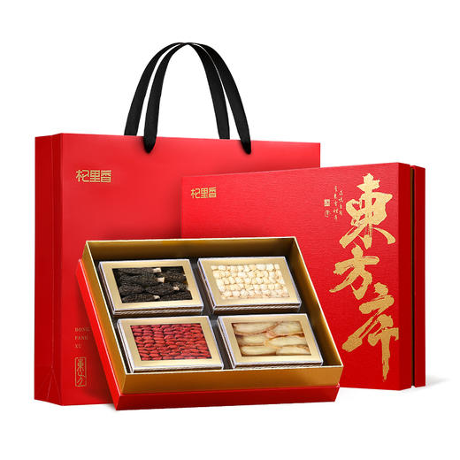 杞里香380g东方序四拼礼盒F【羊肚菌30g、10-12mm西洋参80g、宁A150-170枸杞180g、天麻片90g】 商品图0