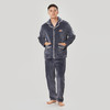 都市丽人都市锋尚生活家居男士睡衣法兰绒烂花法兰绒厚款长袖长裤类家居服套装FH31J3 商品缩略图1
