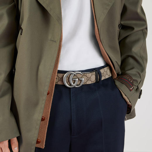 【一】GUCCI 古驰 男士 GG MARMONT系列 双G带扣双面腰带 混色 627055 92TIN 9769 商品图3