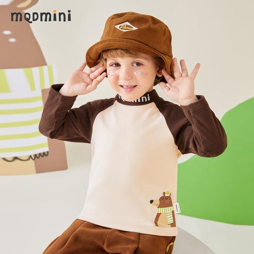 【双面磨毛】【MQDmini】【80-130】男童半高领打底衫冬日暖绒中小童保暖上衣 商品图6