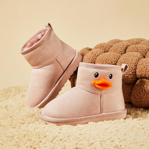 B.DUCK小黄鸭童鞋冬季男女童保暖雪地靴 B5486805 商品图3