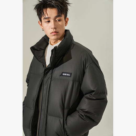 西遇日系立领工装羽绒服秋冬新款鸭绒加厚保暖面包服男士外套12532205 商品图2