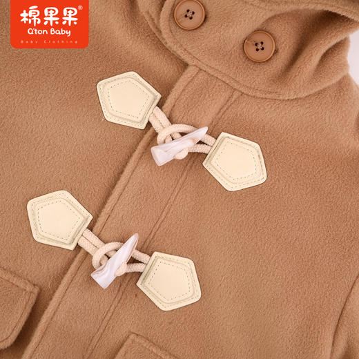 棉果果春季新品男童毛呢夹棉大衣M502130823634 商品图4