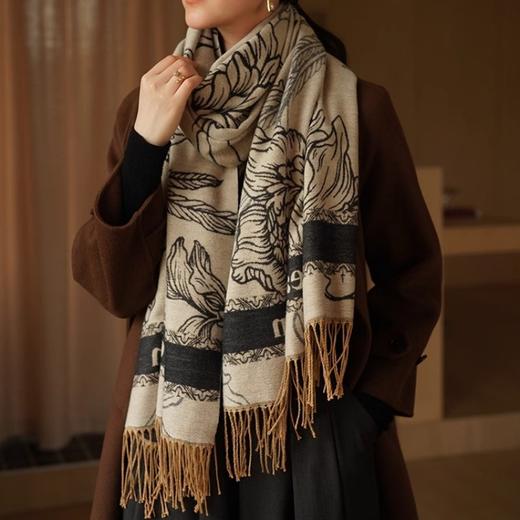 大英博物馆东方梦境系列 提花披肩斗篷围巾秋冬保暖礼盒 商品图4
