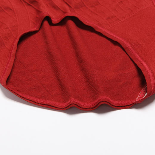 都市丽人塑身系列无缝轻塑美臀平角女士内裤新年本命年红品高腰平角裤LK34B4 商品图6