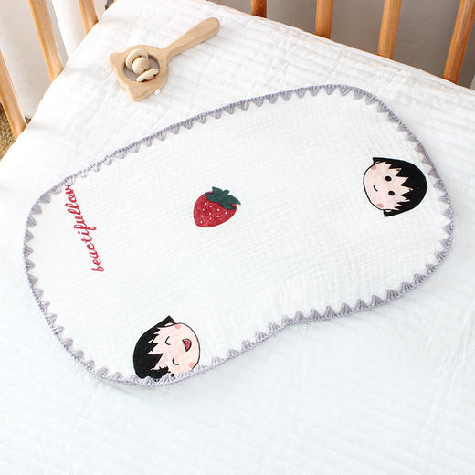 【呵护宝宝！洁净亲肤】新生婴儿纱布云片枕宝宝枕巾防吐奶垫，比10层加厚平枕枕头婴儿用品，舒适细腻  柔软透气 牢固耐用 温柔呵护无微不至 商品图3