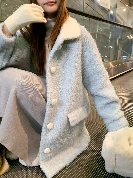 <曾小咸推荐> 今日微信秒杀价【温柔碎片】浅蓝色厚外套  日常359.99 秒杀169.99 立减190！ 商品图2