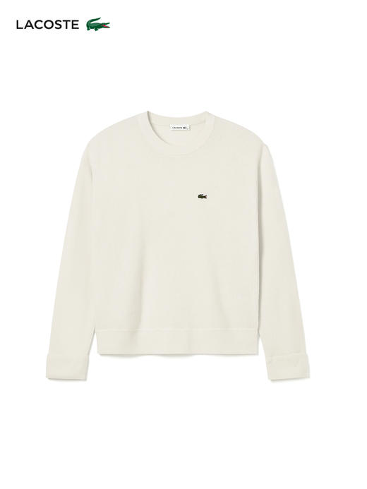 【海南专供价】LACOSTE法国鳄鱼女装新款简约圆领套头毛衣羊毛衫AF9551-98 商品图1