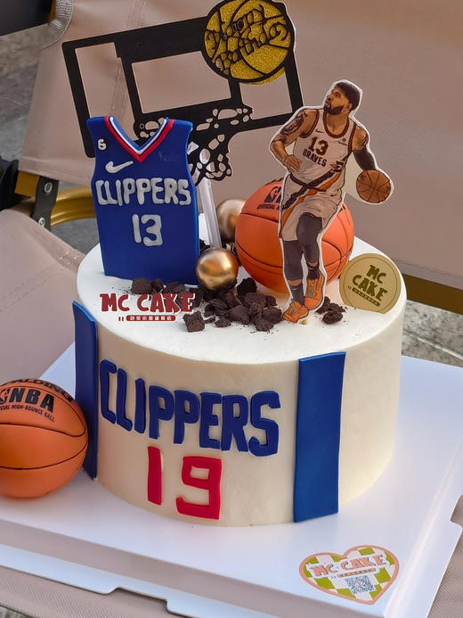 快船队 保罗乔治球衣篮球蛋糕 商品图1