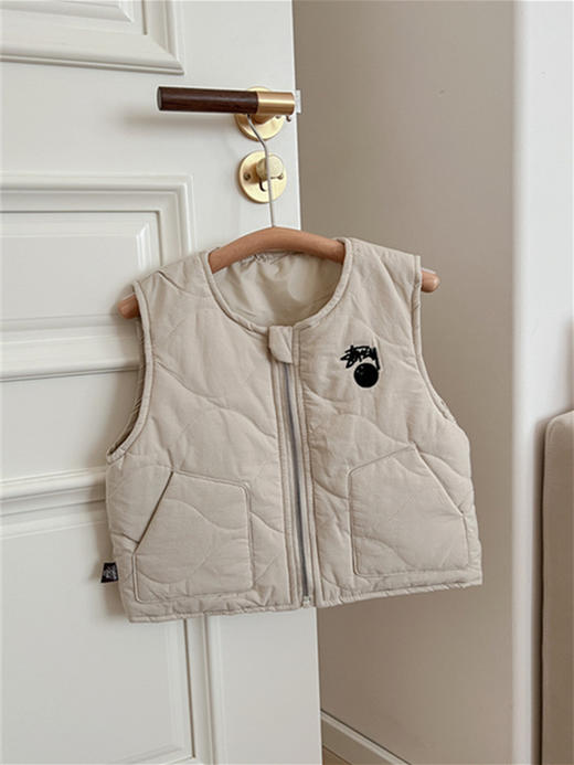【日韩系棉背心！时尚潮流】马甲男女童工装风夹棉背心，保暖坎肩潮，防风御寒，柔软舒适，内外穿皆可lm 商品图4