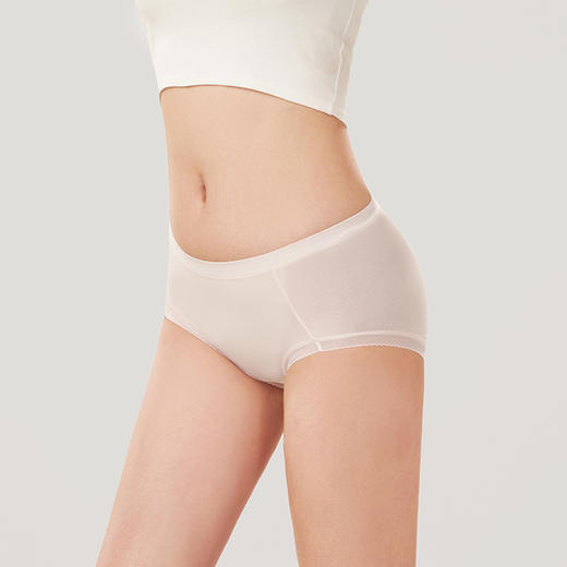 都市丽人基础系列棉质中腰平角女士内裤LK352N 商品图1