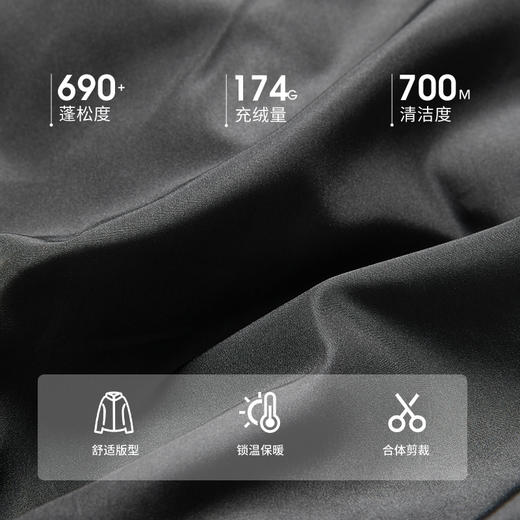 西遇美式工装大口袋羽绒服男秋冬新款保暖鸭绒连帽面包服外套12532203 商品图4