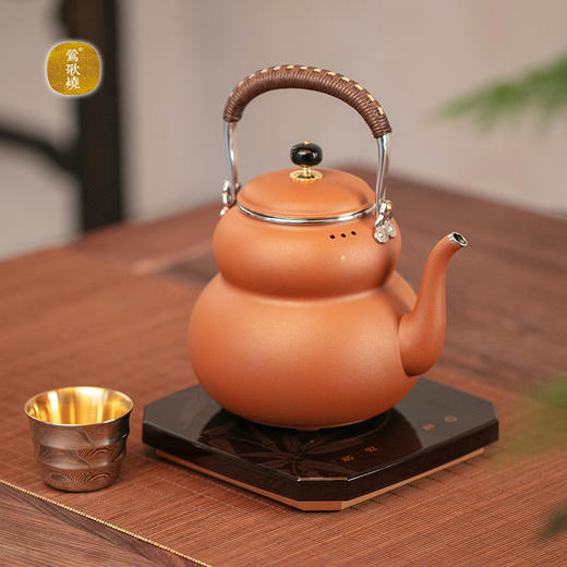 【莺歌烧旗舰店】紫砂色智能电水壶 商品图1