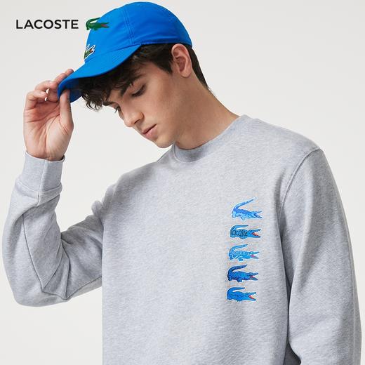 【海南专供价】Lacoste法国鳄鱼男装新款logo印花圆领运动衫卫衣SH3581-98 商品图2