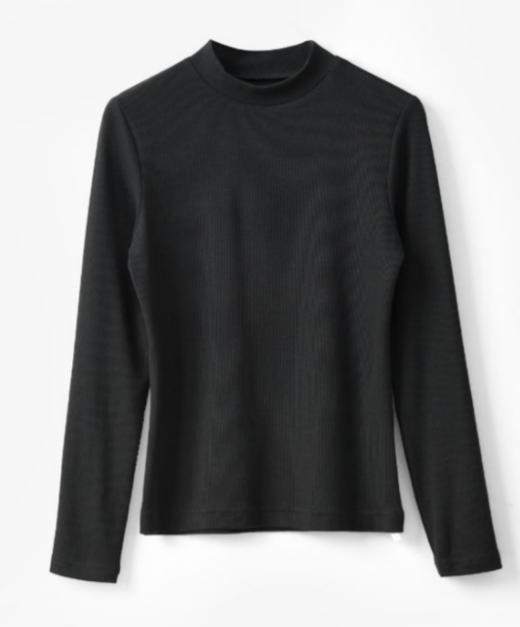 【金猪甄选 】【龙贝莱精选】小圆领打底衫长袖T恤H234050658 商品图0