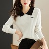 针织衫女长袖秋季2023新款毛衣洋气春秋法式小众别致设计感上衣 商品缩略图3