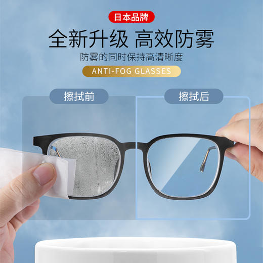 日本 Worldlife和匠 眼镜防雾湿巾 除尘去油 速干无痕 独立包装 商品图1