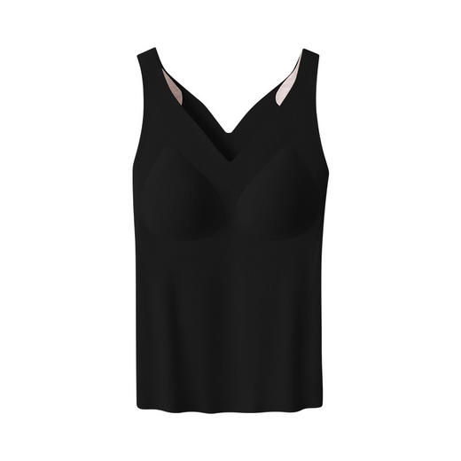 【百搭螺纹德绒保暖背心】升温你的时尚气质。轻柔舒适的加绒材质，双面磨毛恒温发热，让你感受无与伦比的温暖。无痕修身设计，完美贴合身形，为你勾勒凹凸曲线。内搭外穿皆宜，你值得拥有的精致内衣！ 商品图5