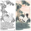 【大彩图】董希源工笔画白描底稿《松鹤朝阳》白鹤临摹勾线花鸟线稿HN06 商品缩略图0