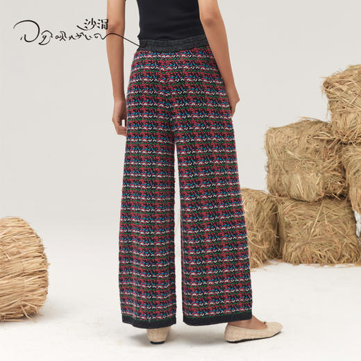 羊绒针织阔腿裤SJF95W523K 商品图4