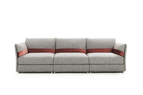 可乐 三人沙发 | 更多座位组合，皮布面料可选，详询客服