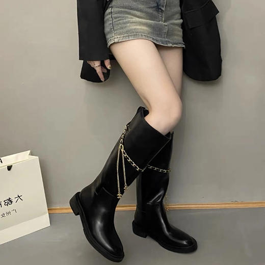 女装2024秋冬新品休闲长靴鞋 2208-5211 商品图3