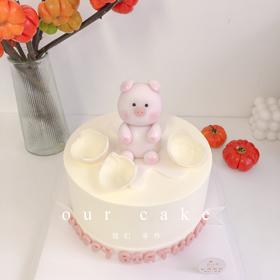 立体小猪翻糖蛋糕-低糖处理无添加