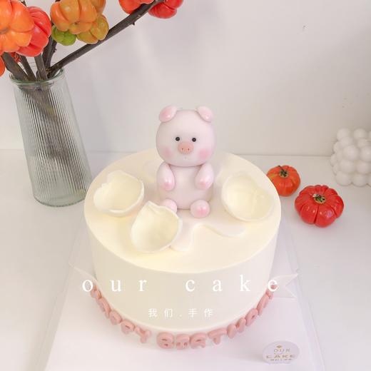 立体小猪翻糖蛋糕-低糖处理无添加 商品图0
