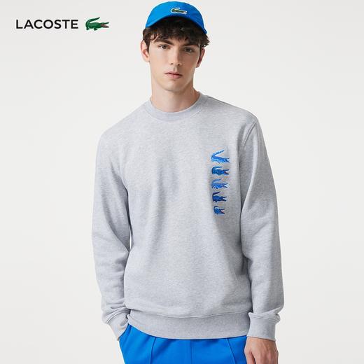 【海南专供价】Lacoste法国鳄鱼男装新款logo印花圆领运动衫卫衣SH3581-98 商品图1