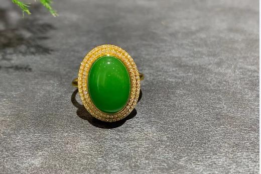 【御珠宫坊】金镶碧玉戒指 商品图0