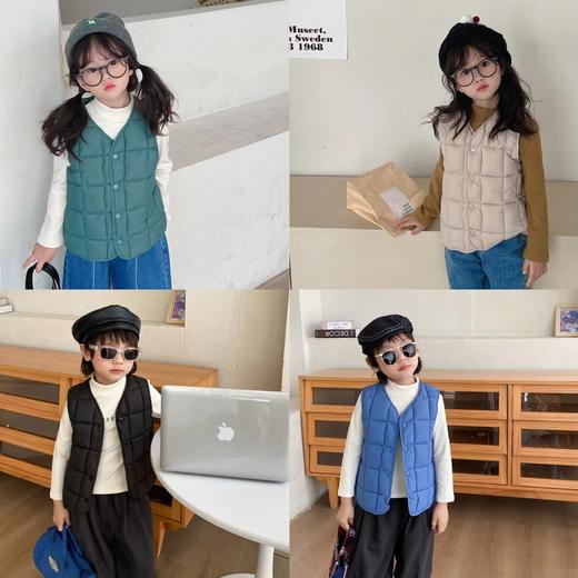 【儿童双面马甲！会‘呼吸’柔软里料】儿童双面穿羽绒棉马甲，秋冬宝宝内外穿坎肩韩版男女小中童保暖背心，轻盈羽绒棉材质，柔软舒适，透气性好，保暖效果卓越lm 商品图2