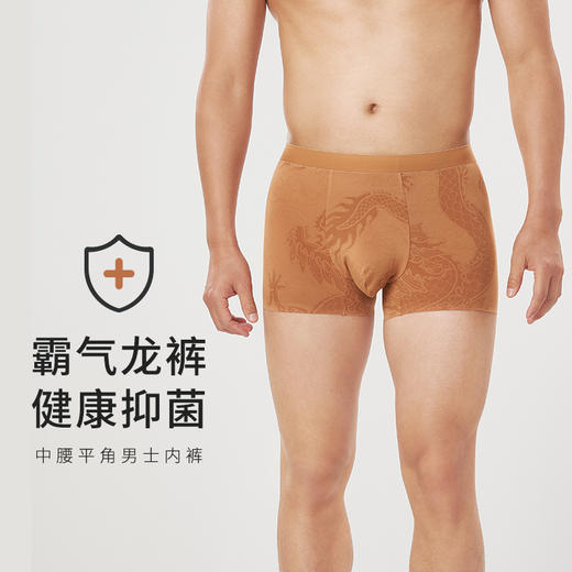 都市丽人都市锋尚铂金舒适60S木莱尔舒适人棉平角男士内裤新年本命年红品FK34B5 商品图0