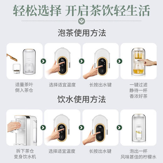 【小家电】鸣盏即热式饮水机茶饮机直饮机家用台式办公室煮茶器全自动泡茶机 MZ-906 HF 商品图6