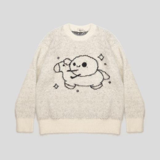 GOODBAI GOODEES提花玩具木马图案圆领oversize毛衣 商品图3