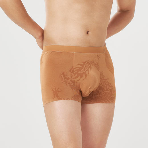 都市丽人都市锋尚铂金舒适60S木莱尔舒适人棉平角男士内裤新年本命年红品FK34B5 商品图1