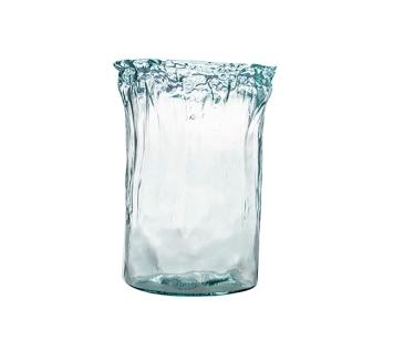 西班牙进口VSM潘多拉玻璃花瓶 褶皱纹 浅蓝 h34cm 商品图0