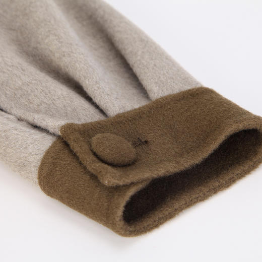 NH916斯尔丽23冬季新款时尚拼接设计感毛呢外套羊毛双面呢大衣 商品图5