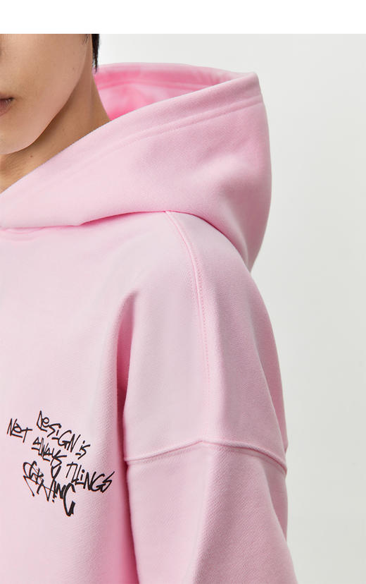 CryingCenter 落日渐层涂鸦喷漆Logo连帽套头休闲上衣粉宽松情侣 商品图2