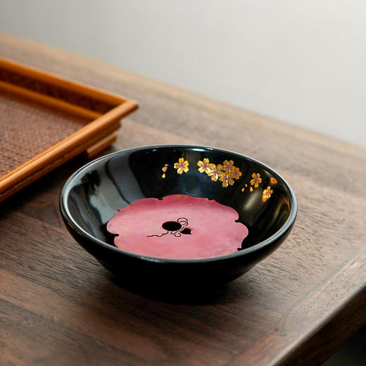 南越浅碗/壶承6#/哑黑  金樱花 干泡盘果盘茶点盘 商品图0