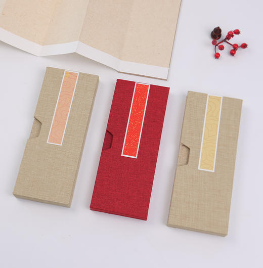 【庆学堂】折页本蜡染纸空白手卷手写 半生熟宣纸 奏折式本子 心经册页本 家谱折叠本 商品图1