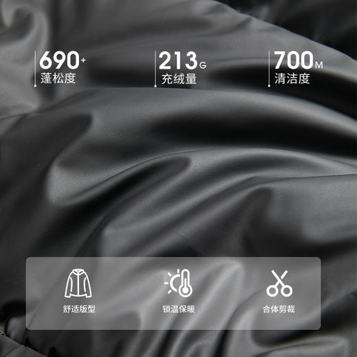 西遇日系立领工装羽绒服秋冬新款鸭绒加厚保暖面包服男士外套12532205 商品图4