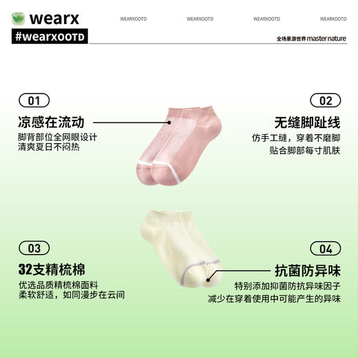 完型云朵袜浅口抗菌短袜男女款 商品图3