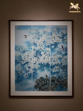 铜师傅 手工錾刻 铜雕画《玉堂春》客厅玄关沙发背景墙装饰画