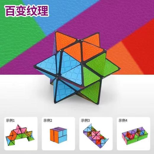 4岁+ 【解压宝贝！炫酷有趣】抖音同款百变无限3D立体几何魔方，解压儿童益智玩具，随意翻转 变出多种造型 边角圆润光滑 造型精巧 商品图3