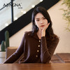 【商场同款】阿菁娜翻领纽扣时髦长袖针织衫A29D301051 商品缩略图3