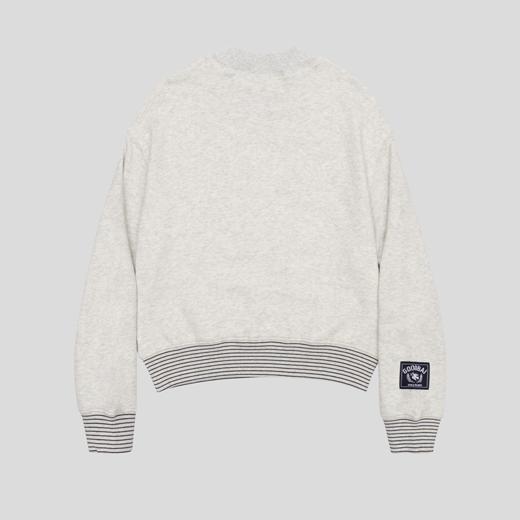 GOODBAI白鸽学院logo印花半高领宽松卫衣 商品图4