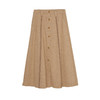 谜底A字型半身裙2023冬季新品文艺风高腰百搭单排扣长裙234MB1568 商品缩略图4