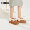 Safiya/索菲娅2023冬季网红蝴蝶结加绒加厚保暖甜美毛毛短靴雪地靴 SF3411A094 商品缩略图0