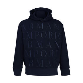 Emporio Armani 阿玛尼 男士立体刺绣全棉连帽卫衣外套 11721