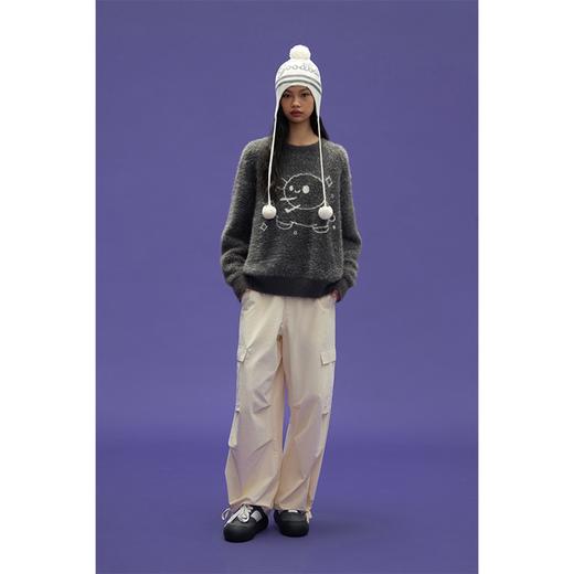 GOODBAI GOODEES提花玩具木马图案圆领oversize毛衣 商品图0